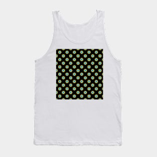 Pattern black flower mask Tank Top